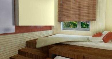 Двухспальная кровать-подиум с видвижными ящиками