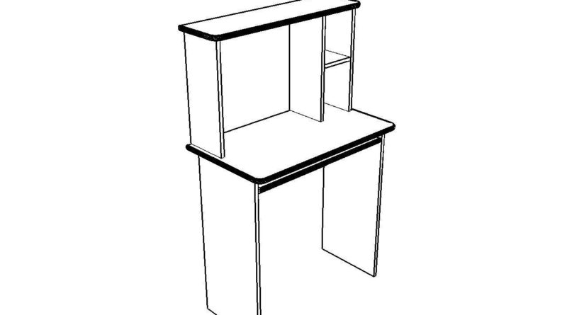 Схема-чертеж небольшого компьютерного стола