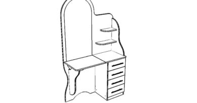 Схема-чертеж туалетного столика